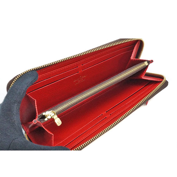 Louis Vuitton Cerise Portefeuille Clemence Brown Wallet Ebene Brown Long - Picture 6 of 9